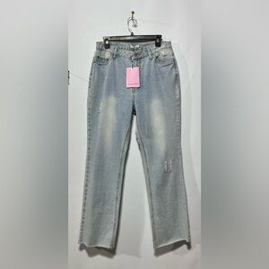 Avec Les‎ Filles High Rise Straight Blue Jeans Size 30 Inseam 30” New With Tags